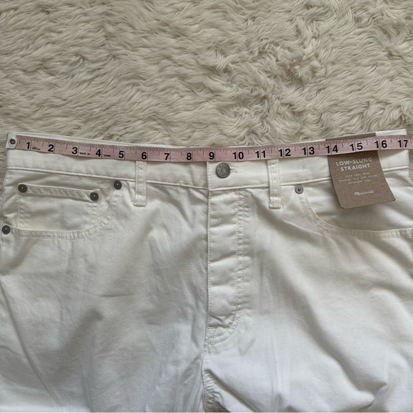 Madewell Jeans Low-Slung Straight Leg Slouchy Button Fly Tile White 30 NWT New - Picture 11 of 13